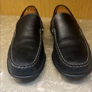 Ecco Black Leather Men's Slip-On Loafers